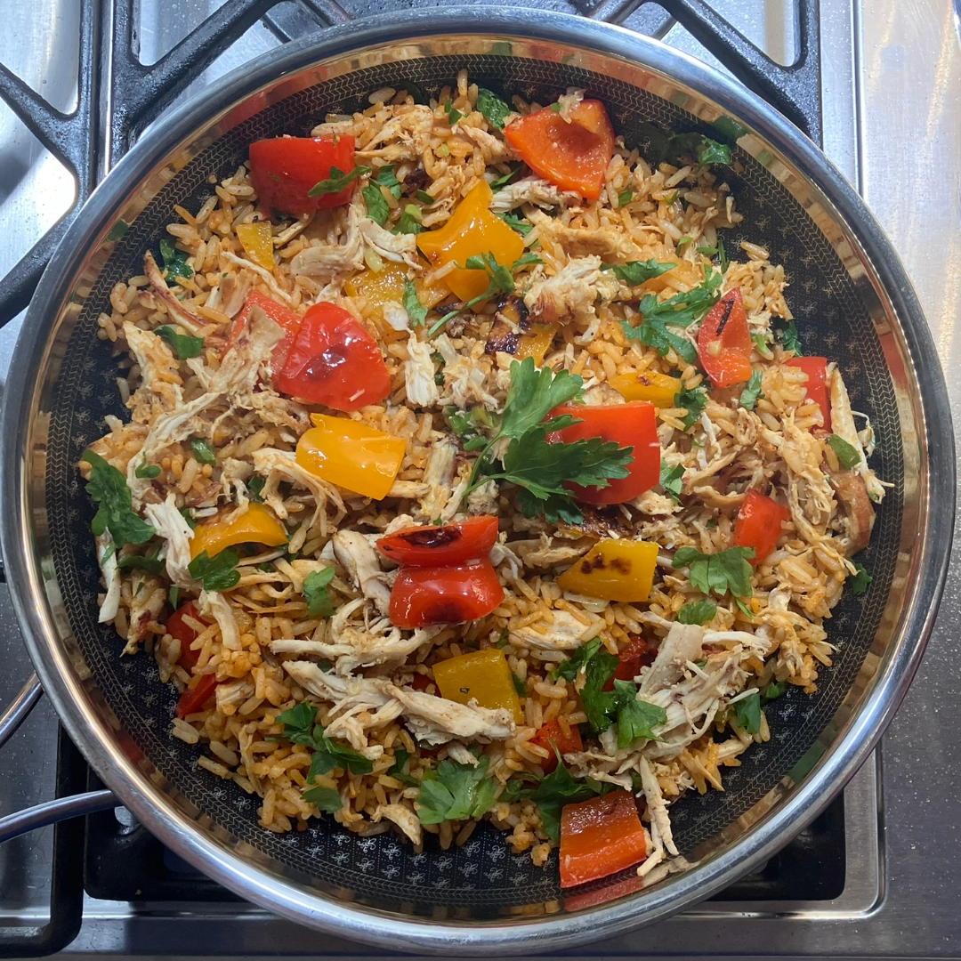 Easy Chicken & Pepper Rice Skillet – Hyclear Cookware
